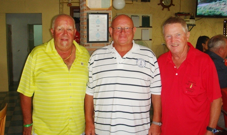 Friday’s top three, John Locke, Bob Pearce and Greig Ritchie. 