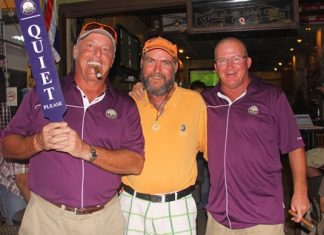 Michael Hastie being marshaled by Amata Springs’ finest.