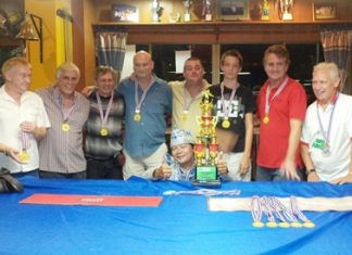 The Rest of the World team: Alan, Robbie, John, Robbie, Colin, Elias, Captain Sam and Tom.