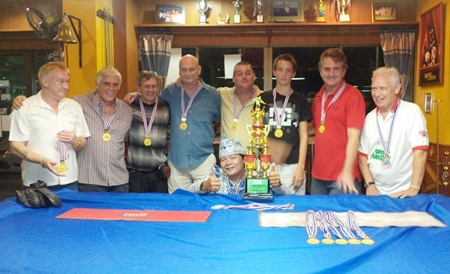 The Rest of the World team: Alan, Robbie, John, Robbie, Colin, Elias, Captain Sam and Tom. 