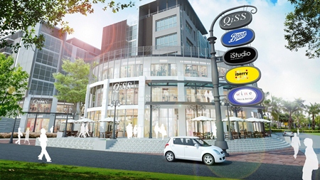 An artist’s impression of the completed QiSS shopping mall in Bangkok.