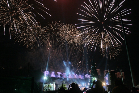 Some of the over 2,000 colorful fireworks lighting the sky to celebrate 2013.