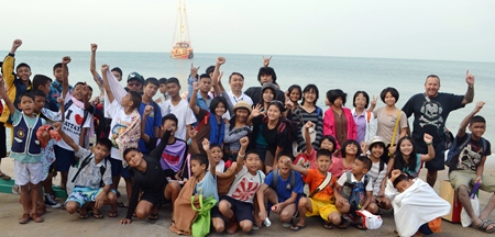 The children prepare to board the ship.