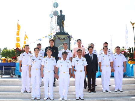 Pattaya officials, Royal Thai Navy officers and residents celebrate the 132nd birthday of HRH Abhakara Kiartivongse, the prince of Chumphon considered the father of the Royal Thai Navy.
