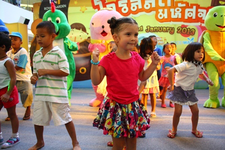 Youngsters perform the latest dance style with their friends, the dancing sea animals, at Royal Garden Plaza.  Saturday, January 12 was once again one of their favorite days of the year - Children’s Day, and from navy ships to city halls, airports to shopping malls, children were everywhere as the Eastern Seaboard celebrated Thailand’s annual festival for little ones.