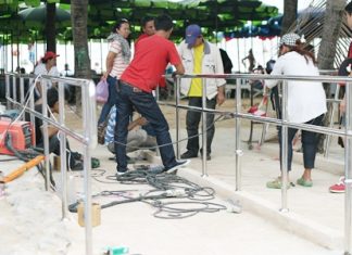 Work is underway in Jomtien to provide the handicap with better access to the beach.