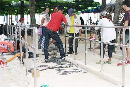 Work is underway in Jomtien to provide the handicap with better access to the beach.