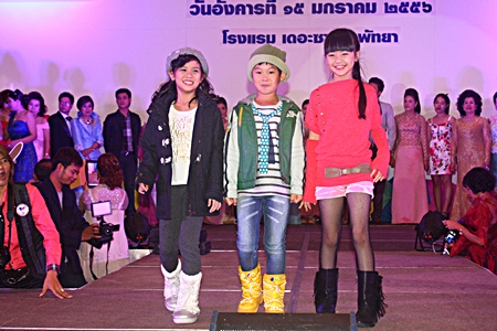 Youngsters also strut the catwalk modeling the latest high end children’s wear.