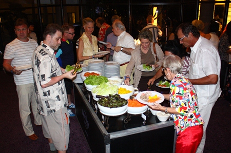 Guests at Hard Rock enjoy a sumptuous buffet prior to the concert.