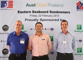 (L to R) Kevin Watkins, GM of Piper Plastic (Thailand), Sam Mizzi, MD of McConnell Dowell Constructors Thai Ltd., and Andy Hall, Operations Director of CEA.