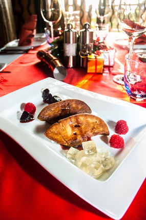 Foie gras creations at Acqua Italian restaurant.