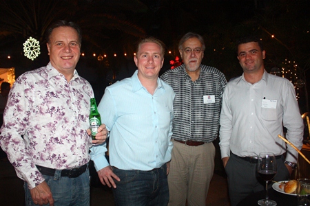 (L to R) Simon Matthews, Country Manager Thailand, Manpower Group; Michael Parham, Business Development Manager, CEA; Chris Thatcher, Director, British Chamber of Commerce Thailand; and Vincent Pourre, Corporate Account Manager, Efficient English Services Ltd.