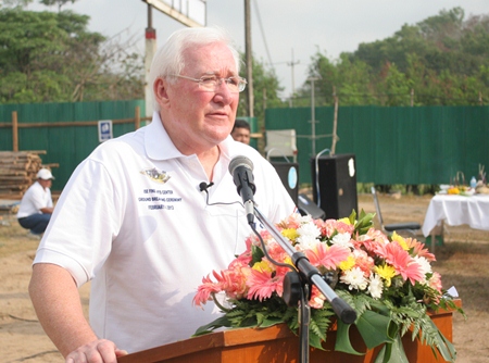 The school’s superintendent, Dr Robert Brewitt, presides over the proceedings.