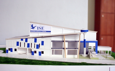 A model of the school’s new fine arts center.