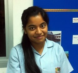 GIS star student Salena, who passed her IGCSE First Language early - and gained an A grade!