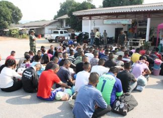 Youths convicted of drug use prepare to enter a 10-day “behavior modification camp” run by the Royal Thai Navy aimed at rehabilitating them.