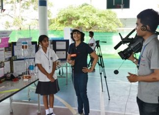 Sue from Pattaya Mail TV interviews Sreeharine Govindaraj, the winner of this year’s PFS International science fair award and the Best in Show (that’s 2 in a row for year 7).