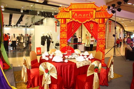 An example of a Chinese style table setup is also on display at the fair.