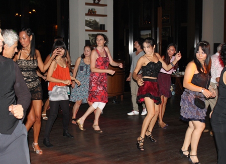 Dancing Latino style at Havana Bar.