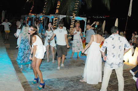 Party goers dance the night away.