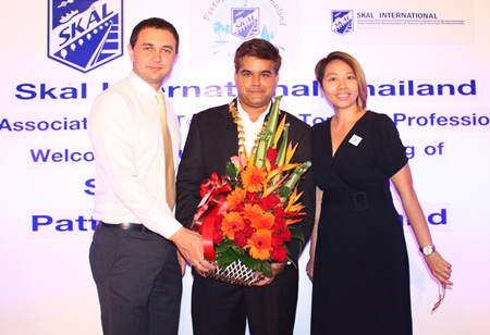 (L to R) Dmitry Chernyshev, EAM, Pullman Pattaya Hotel G, Tony Malhotra and Janjira Buanlee, PR Manager Pullman Pattaya Hotel G.