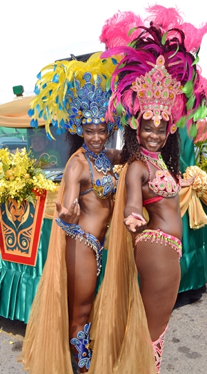 The beautiful Brazilian dancers from Zico’s restaurants joined the marchers.