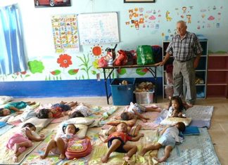 Finished - the new floor provides a safe environment for the little ones.