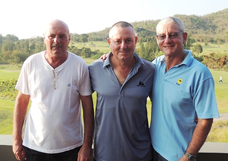 From left: Capt’ Steve, Murray Hart and Howard Marson.