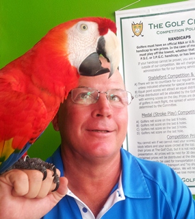 February Monthly Medal winner John Emmerson with Polly.