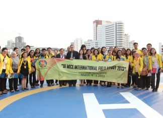 Students and faculty of the University of Indonesia visited the Pattaya Exhibition And Convention Hall (PEACH) recently as part of their MICE International Field Study 2013. Michael Goh, Resident Manager of PEACH led them on an exciting and educational tour of the facilities and operation services.