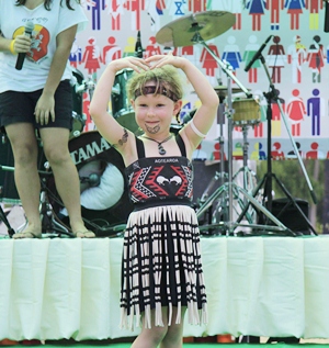 An Early Years student performs well in the international fashion show.