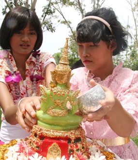 There was always someone on hand to help the blind students.