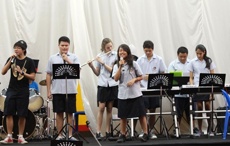 Students perform the Black Eyed Peas ‘Where is the Love’ to spread the anti-racist message.