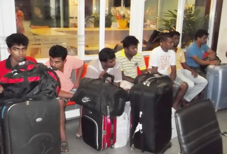 Police have arrested 11 men from Sri Lanka who they believe to be involved in human trafficking.