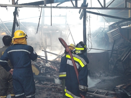 Fire completely gutted the Honeymoon Karaoke, and luckily no one was inside at the time.