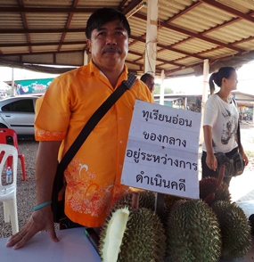 Rayong Agricultural officer Songtham Chamnan is trying to help local farmers, but apparently they don’t see it that way.