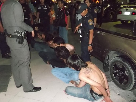 Police arrested six men for their cowardly assault on 51-year-old woman.