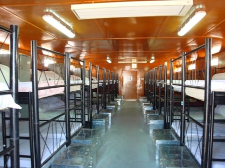 Kabul Police Academy dorm room.