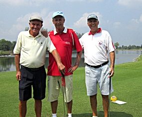 Gordon Melia with the two Geoff’s.