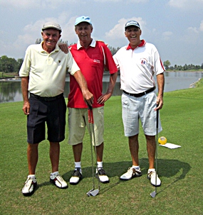 Gordon Melia with the two Geoff’s.