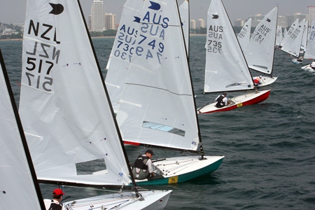 New world champion Roger Blasse (749) jostles for position at the start line.