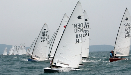 OK Dinghies race for home.