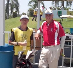 Jeff Wylie & Jonathan Pratt on the 1st Tee at the 11th Singha Pattaya Open.