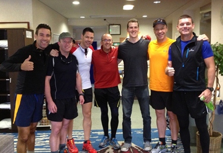 Philippe Kronberg, GM Hilton Pattaya participated in the 161-kilometer “2013 Ultra-Trail Mt. Fuji Race”, in Japan recently. Competitors came from Hilton Worldwide who helped raise funds for Room to Read projects that focus on children’s literacy and gender equality in education in developing countries around the world. (l-r) Philippe Kronberg, GM Hilton Pattaya, Justin Powell, Grant Pithie, Regional F&B Director, Hilton Worldwide, Andrew Perkins, Regional Director of Finance – Japan, Korea and Micronesia, Hilton Worldwide, Elliott, Finance department, Hilton Osaka, Andreas Boettger, GM Hilton Melbourne on the park and Stephen Russell, Senior Director of Finance, Hilton Worldwide.