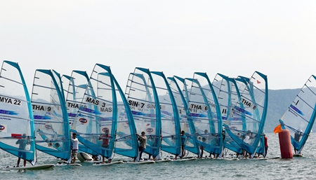 Final day of the RS:One class today. Photo by Guy Nowell. 