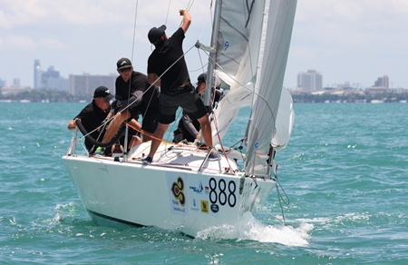 Black Betty and crew on their way to winning the Coronation Cup at the 2013 Top of the Gulf Regatta.