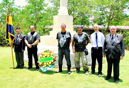 Royal British Legion Riders and Bert, the standard bearer and the ambassador.