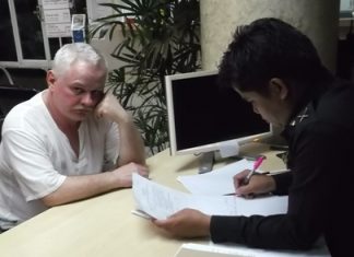 Sergei Trubarev files a complaint with police, and says he will never come back to Pattaya.