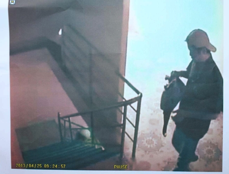 CCTV cameras captured a clear picture of a burglar in his mid-30s who calmly strolled out of the garage and away with the loot.