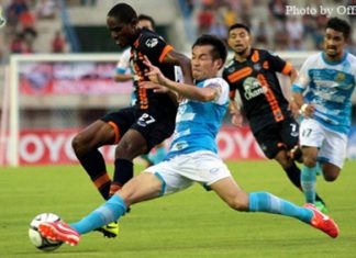 Pattaya United take on Suphanburi FC at the Suphanburi Municipality Stadium, Sunday, May 12. (Photo by Pattaya United/ Offside)